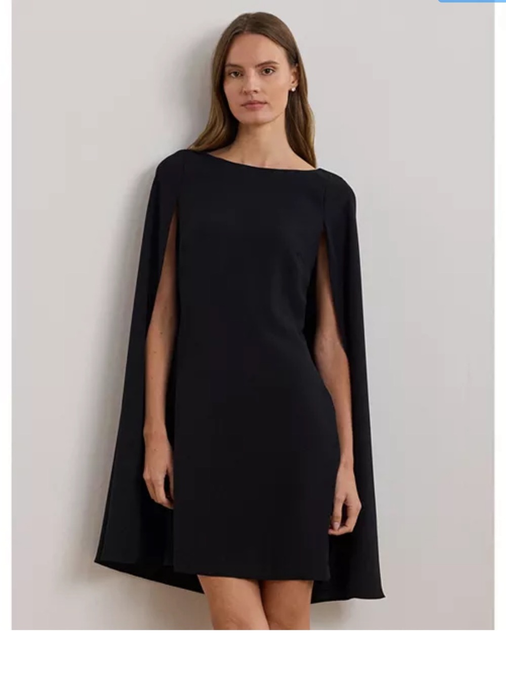 Ralph Lauren Black Cape Dress